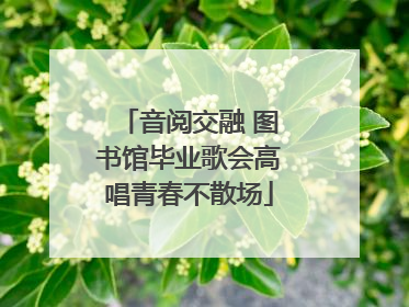 音阅交融 图书馆毕业歌会高唱青春不散场